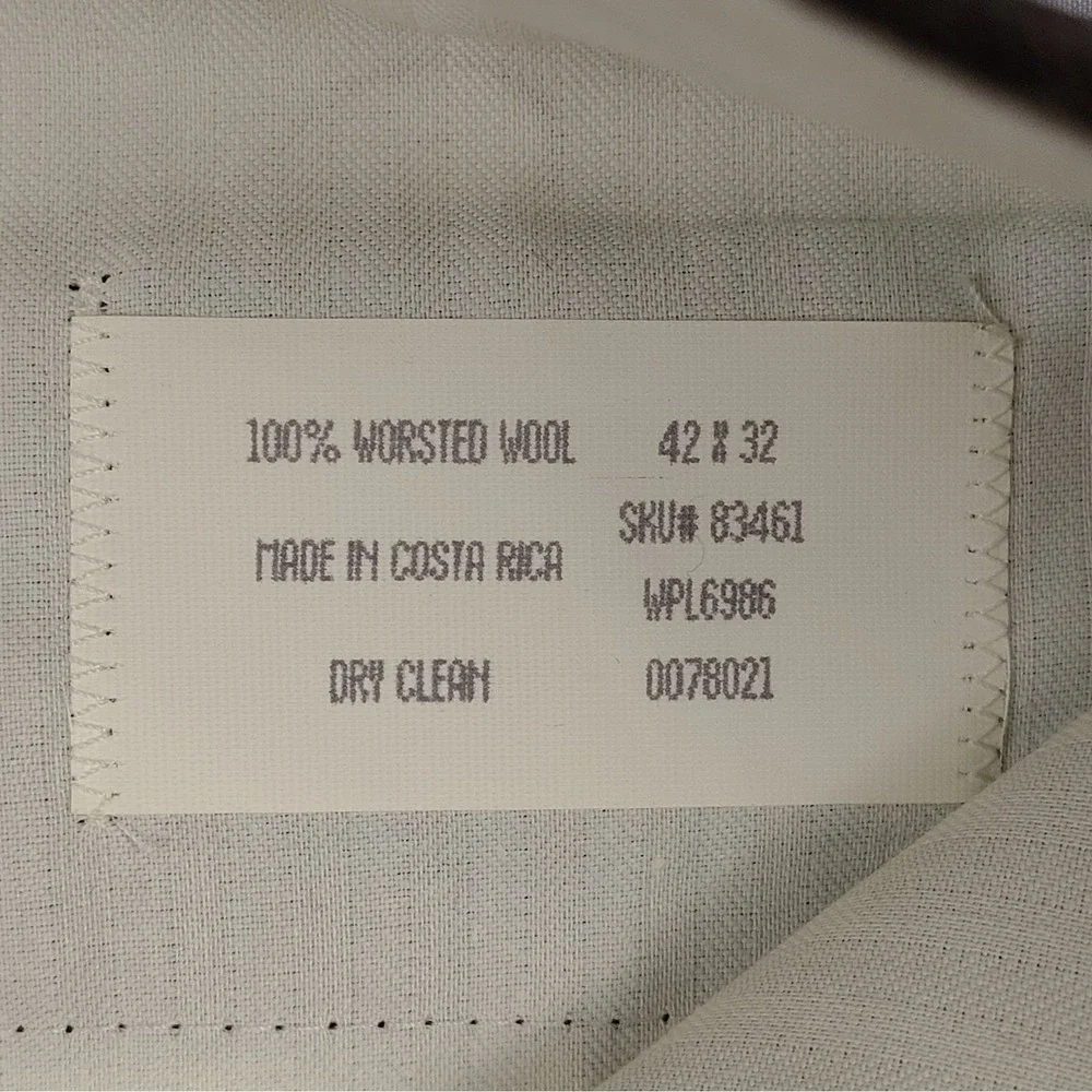 VTG Claiborne Dress Pants Mens 42x32 Brown 100% Worsted Wool Pleated Cuffed NWOT